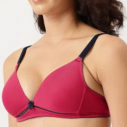 DressBerry Pink Medium Coverage Lightly Padded Everyday Bra with All Day Comfort image 3