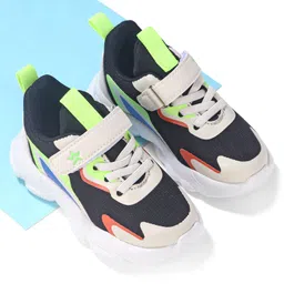 Cute Walk by Babyhug Sneakers Shoeswith Velcro Closure and Star Embroidery- Black & Beige-picture-17