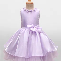 Bluebell Tissue Woven Sleeveless Party Dress With Floral Applique - Purple-picture-17