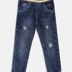 Tales & Stories Denim Woven Washed & Distressed Jeans - Blue-picture-26