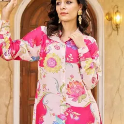 KALINI Women Printed A-Line Kurta with Pant Kurta Suit image 3
