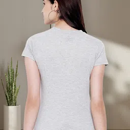 Dreambe Women Pack of 2 Typography Printed Round Neck Cotton T-shirts image 2