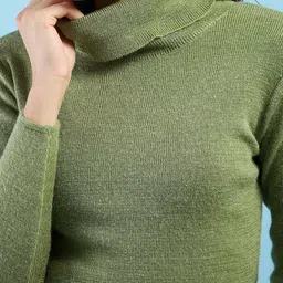 CLAPTON Women Woollen Turtle Neck Pullover Sweaters image 5
