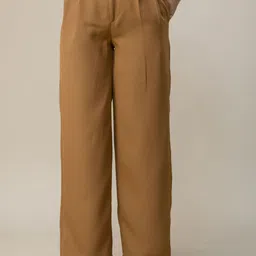 SwagSanskriti Women High-Rise Easy Wash Pleated Trousers-picture-31