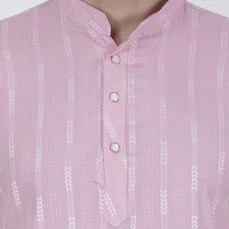 JASHNA Men Striped Kurta with Pyjama image 4