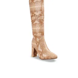 Bxxy Women Snake Textured High-Top Block Heel Boots image 4