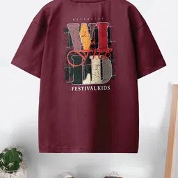 CODEZ Boys Pack Of 2 Printed Round Neck Drop-Shoulder Sleeves Cotton Oversized T-shirts image 2