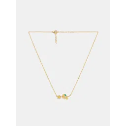 Shaya by CaratLane Flower for You Necklace in Gold Plated 925 Silver image 3