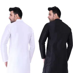 JEXI Men Regular Pure Silk Kurta with Pyjamas image 3