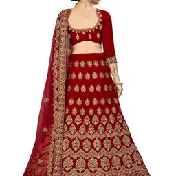 Maroosh Embroidered Thread Work Unstitched Lehenga & Blouse With Dupatta image 4