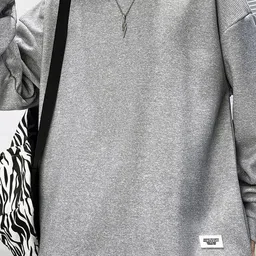 HERE&NOW Men Pullover Oversized Sweatshirt image 4