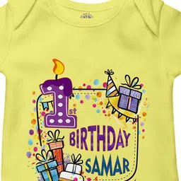 THE PRINT PLATTER Kids Printed Ultra Bio Wash with Envelope Neck Cotton Bodysuits image 2