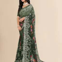 Moda Rapido Floral Printed Saree image 2