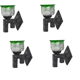 SOMIL Green Glass Cylinder Printed Wall Lamps image 1