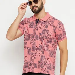 XFOX Men Printed Polo Collar T-shirt-picture-17