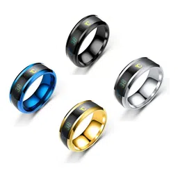 Iga collection Unisex Set Of 4 Stainless Steel Smart Temperature Finger Rings-image-36