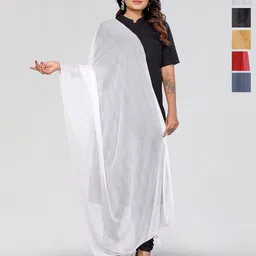 Moda Rapido Selection Of 5 Woven Design Tasselled Dupattas-image-7