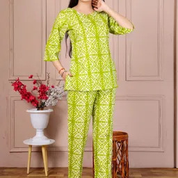 MURLI KURTI Printed Pure Cotton Round Neck Top With Trousers Co-Ords-picture-17