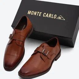 Monte Carlo Men Round Toe Single Strap Formal Monk Shoes-picture-21
