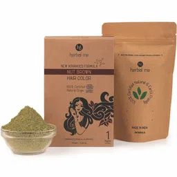 HERBAL ME Set Of 2 Shampoo- 200 ml & Hair Color- 150 g- Brown image 5