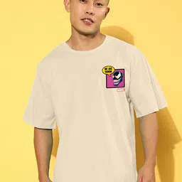 VEIRDO Men Venom Graphic Printed Round Neck Pure Cotton Oversized T-shirt-picture-16