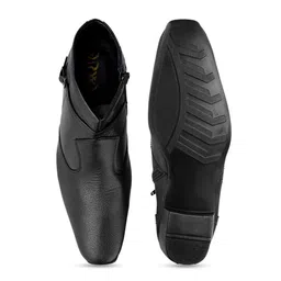 Bxxy Men Square Toe Block Heel Formal Slip-on Zipper Buckle Boots image 5