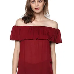R.Code by The Roadster Life Co. Women Off-Shoulder Bardot Top-image-75