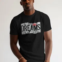 OUTLAWS Men Typography Printed Round Neck Cotton T-shirt-picture-38