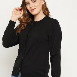 Zigo Women Woollen Crop Cardigan-picture-20