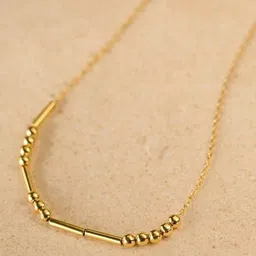 DressBerry Gold-Plated Stainless Steel Artificial Stones & Beads Necklace image 5