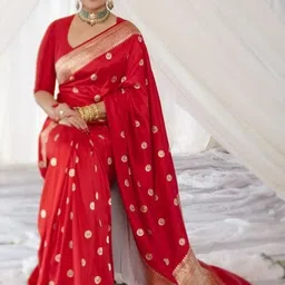 WOVENSTOCK Woven Design Zari Pure Silk Handloom Kanjeevaram Saree image 2