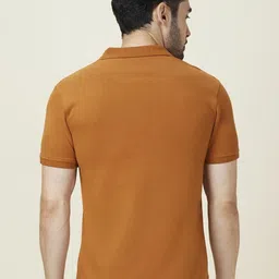 Being Human Men Solid Polo Collar Slim Fit T-shirt image 3