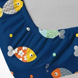 WEAVE AND DECOR Navy Blue 300 TC Bedsheet with 2 Pillow Covers image 5