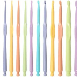 forabh Plastic Crochet Hooks Different Size Crochet Handle Knitting Needles Multicolor Knitting Pin-picture-21