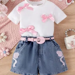 LULU & SKY Girls Embellished T-shirt with Shorts-picture-40