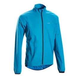 triban Men's Road Cycling Rain Jacket RC100 - Blue image 1