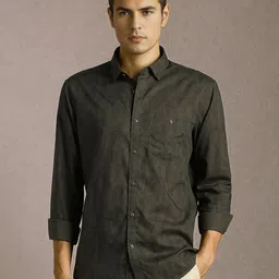 Louis Philippe Jeans Men Slim Fit Abstract Printed Spread Collar Pure Cotton Casual Shirt-picture-29