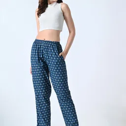 BAESD Pack Of 2 Printed Pure Cotton Lounge Pants image 2