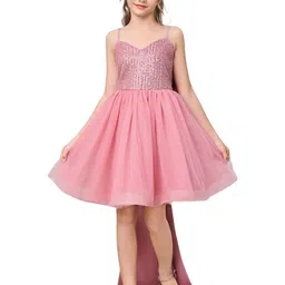 StyleCast x Revolte Girls Embellished Bow Detail Georgette Formal Fit & Flare Dress image 2