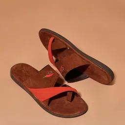 dmodot Men Leather Chilli Slipper image 2