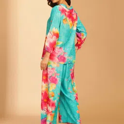 navyasa by liva Printed Top With Trousers Co-Ords image 4