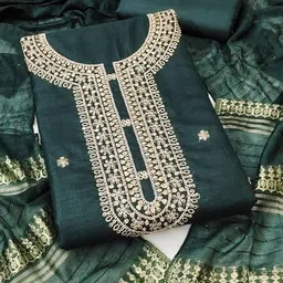 Maroosh Ethnic Motifs Embroidered Sequinned Unstitched Dress Material-image-58
