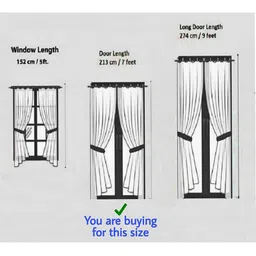 Trance Home Linen Mustard & Grey Set of 2 Ethnic Motifs Long Door Curtain image 3