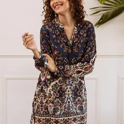 Nehamta Women Ethnic Motifs Printed Regular Kurta with Palazzos image 3