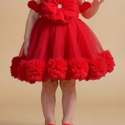 PINK LEAF Balloon Dress image 4