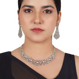 Women Click Stone-Studded Jewellery Set image 2