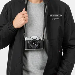 Greylongg Men Typography Lightweight Bomber Jacket image 3