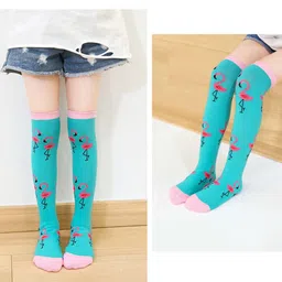NESKA MODA Girls Knee Length Cotton Socks-picture-18