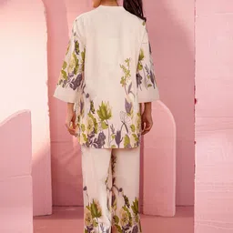 VASVI Printed Pure Cotton Top With Trousers Co-Ords image 3