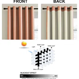 Myntra Elegant Homes Rust 2 Pieces Black Out Door Curtain image 2